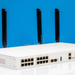 MikroTik CRS418 8P 8G 2S 5axQ2axQ RM Front Angled 2