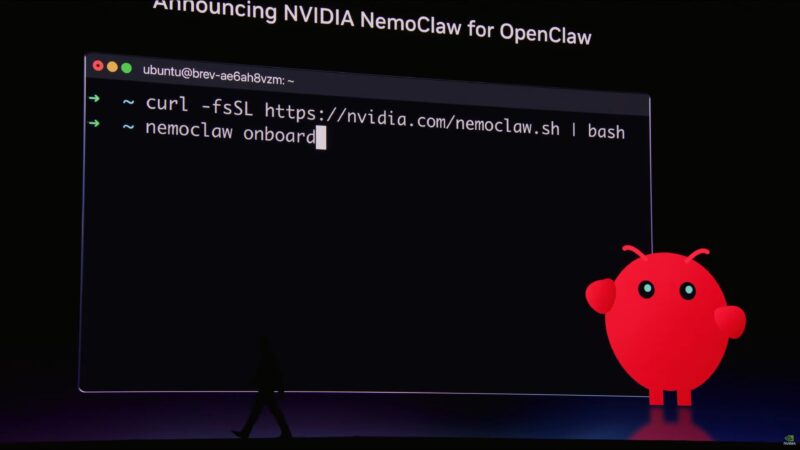 NVIDIA GTC 2026 Keynote OpenClaw Demo