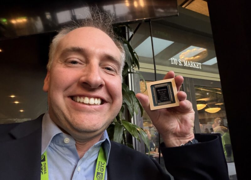 Patrick With NVIDIA Groq 3 LPU GTC 2026 Large