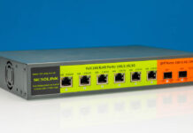 SICSOLINK SFP-J06Q-HG2-US Review an 8-Port 10GbE Ethernet Switch SICSOLINK SFP J06Q HG2 US Front Angled 2