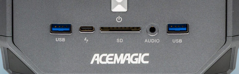 ACEMAGIC M1A PRO AMD Ryzen AI MAX+ 395 Mini PC Front Ports