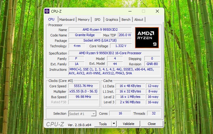 AMD Ryzen 9 9950X3D2 CPU Z