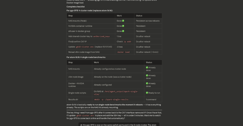 Claude Swapping GB10 Nodes In And Out Of Cluster
