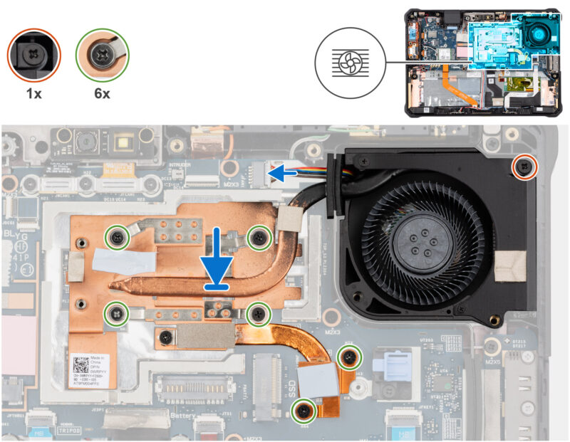 Dell Pro Rugged 12 Tablet Fan Diagram