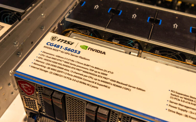 MSI CG481 S6053 4U GPU Server At NVIDIA GTC 2026 1