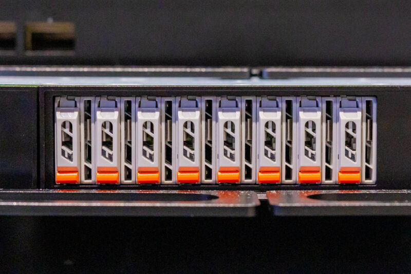 Pegatron NVIDIA GTC 2026 Booth Tour AS210 2T1 8H3 Drive Bay 1