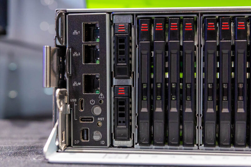 Pegatron NVIDIA GTC 2026 Booth Tour MS303 2A1G P60 Drive Bay 1