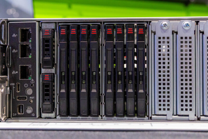 Pegatron NVIDIA GTC 2026 Booth Tour MS303 2A1G P60 Drive Bay 2