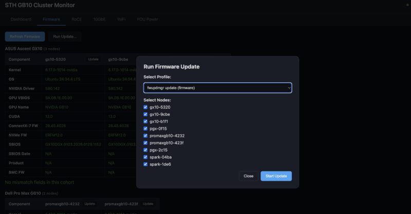 STH GB10 Cluster Manager Firmware Updates