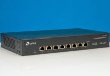 TP-Link TL-SX1008 Review an 8-Port 10Gbase-T Switch TP Link TL SX1008 Front Angled 2