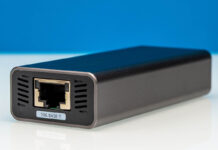 XikeStor SKN-U310GT Realtek RTL8159 USB 10GbE NIC Review XikeStor SKN U310GT Rear Angled 2