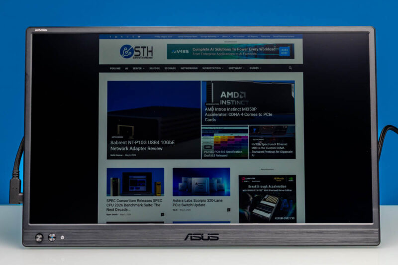 ASUS ZenScreen MB169CK second front view