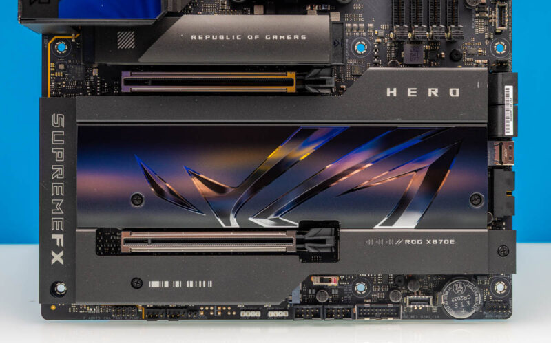 ASUS ROG Crosshair X870E Hero Bottom Half With PCIe Slots And Covers Installed 1