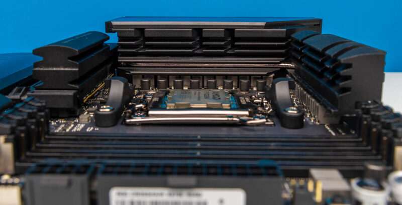ASUS ROG Crosshair X870E Hero Heatsinks Around AM5 Socket 1