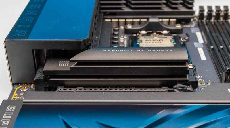 ASUS ROG Crosshair X870E Hero Main M.2 Heatsink Installed 1