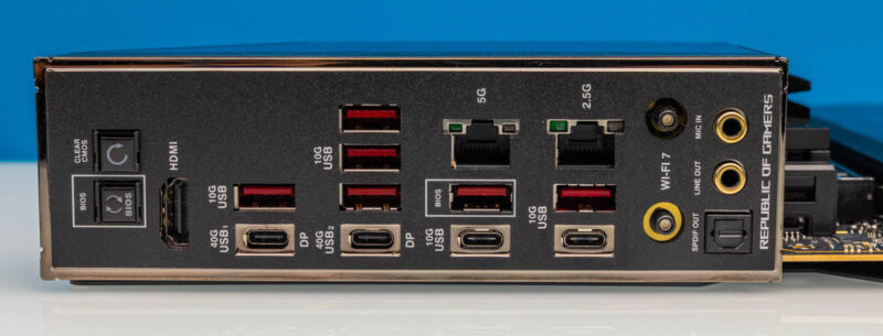 ASUS ROG Crosshair X870E Hero Rear IO Ports 1