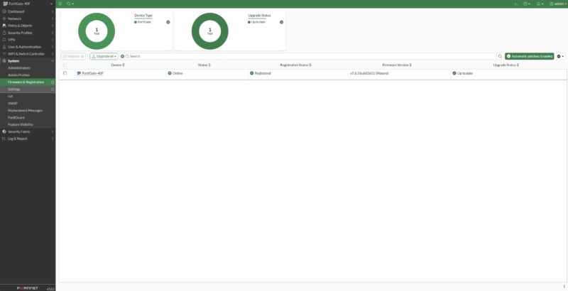Fortinet FortiGate 40F FortiOS 7.4 Upd To Date