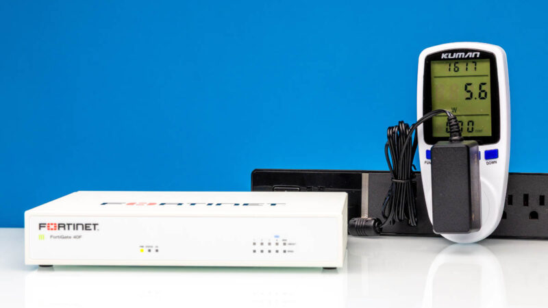 Fortinet FortiGate 40F Idle Power Consumption 1