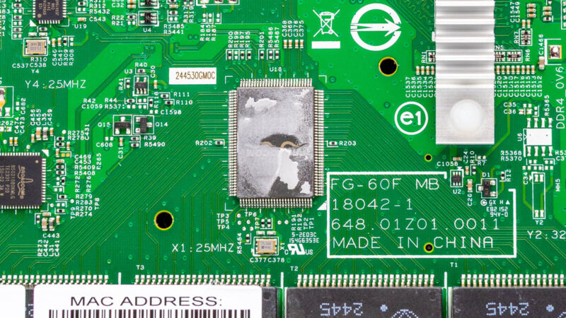 Fortinet FortiGate 60F Chip 3