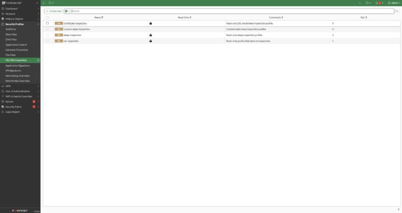 Fortinet FortiGate 60F FG 60F Security SSL SSH Inspection