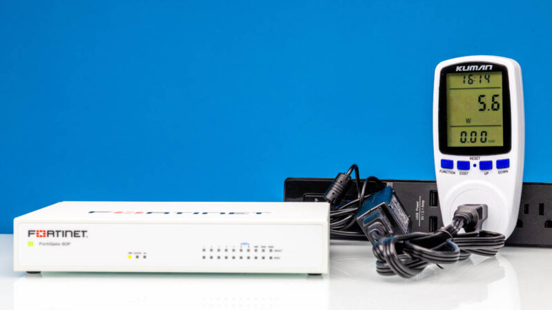 Fortinet FortiGate 60F Power Consumption Idle 1