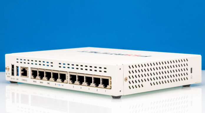 Fortinet FortiGate FG-60F Review A Bigger Gateway Firewall Fortinet FortiGate 60F Rear Angled 2