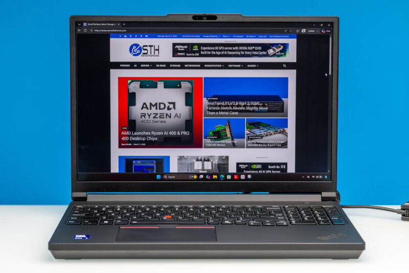 Lenovo ThinkPad P16 Gen 3 Front Screen On 1
