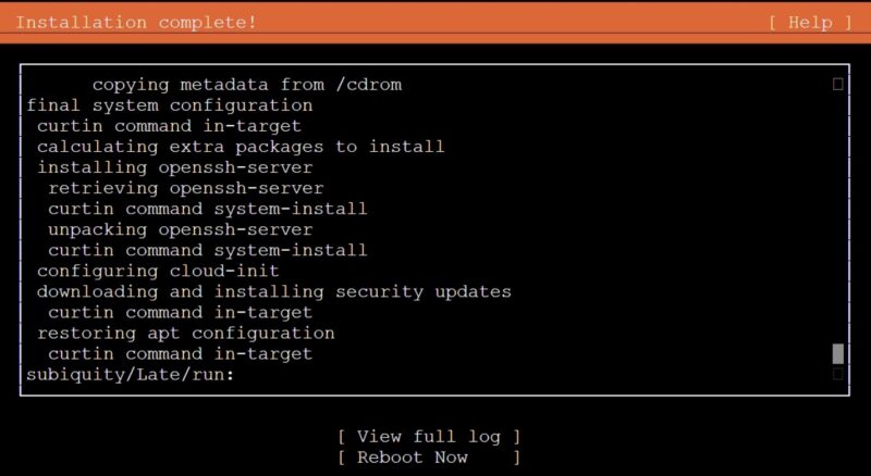 Xsight Labs E1 DPU Ubuntu Installation Step 11 Installation Complete Time To Reboot