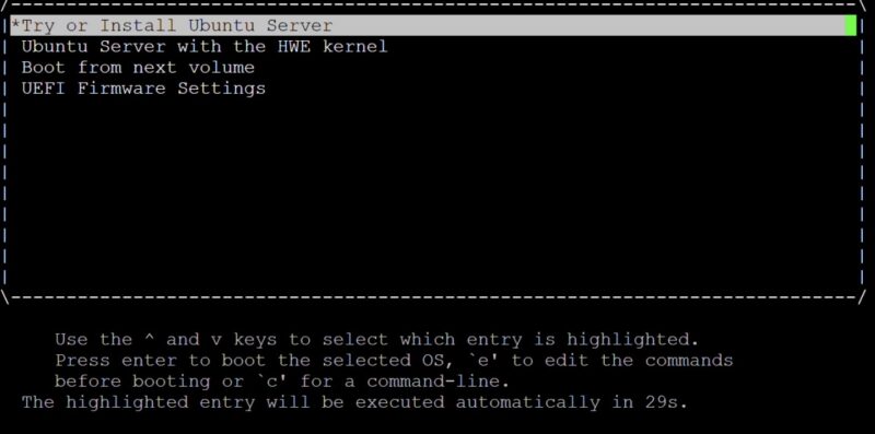 Xsight Labs E1 DPU Ubuntu Installation Step 4 Try Or Install Ubuntu Server