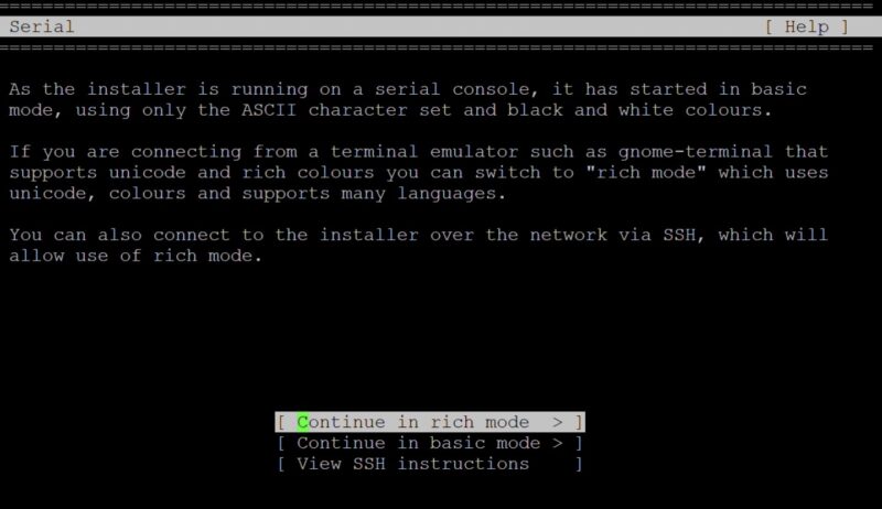 Xsight Labs E1 DPU Ubuntu Installation Step 5 Ubuntu Rich Or Basic Mode