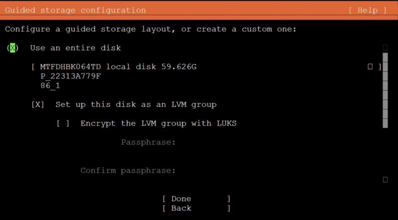 Xsight Labs E1 DPU Ubuntu Installation Step 7 Ubuntu Storage Configuration