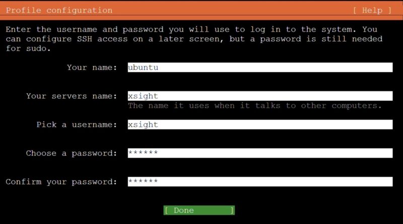 Xsight Labs E1 DPU Ubuntu Installation Step 9 Ubuntu Credentials