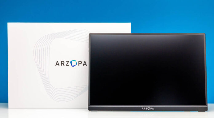 Arzopa Z1RC 16″ QHD Portable Monitor Review Arzopa Z1RC portable monitor with box