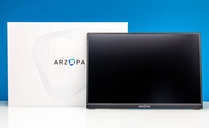 Arzopa Z1RC portable monitor with box