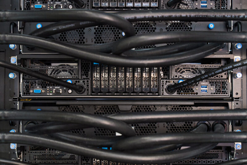 MiTAC AMD Instinct™ MI355X Al Liquid Cooled Rack Up Close