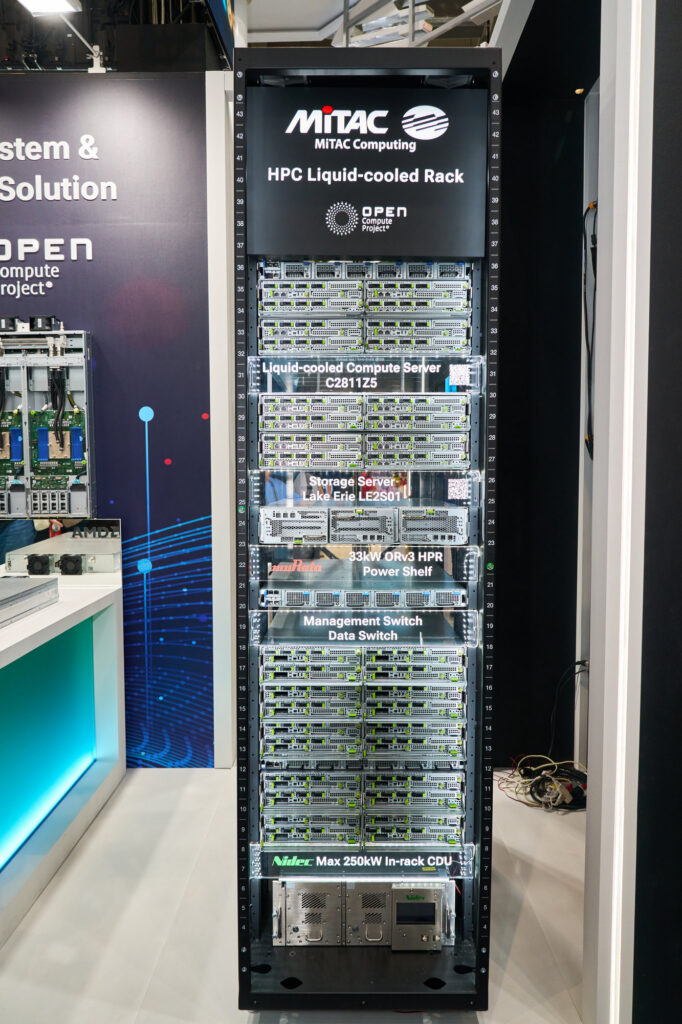MiTAC HPC Liquid Cooled Rack Full View