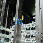 Wiwynn TE Connectivity Liquid Cooled 800V DC Busbar Rack Rear Top Close