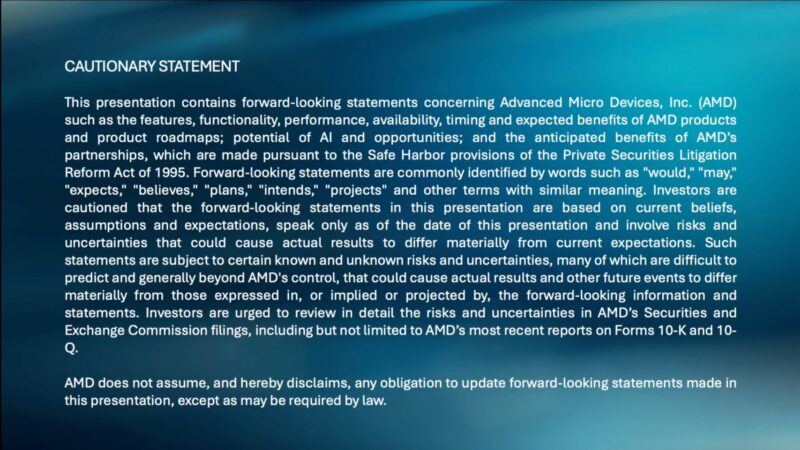 AMD AAI 2026 Keynote Cautionary Statement