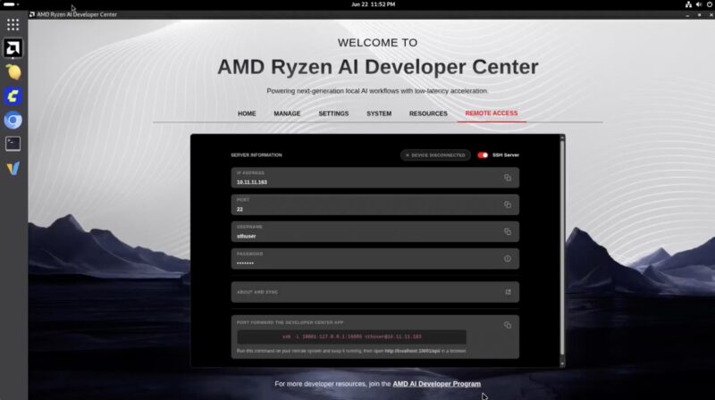 AMD Ryzen AI Halo Debian 12 AMD Ryzen AI Developer Center 5 Remote Access