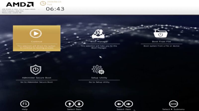 AMD Ryzen AI Halo UEFI BIOS 1
