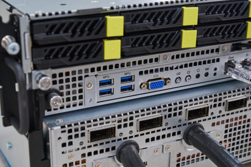 ASRock Rack 4U16X GNR2 DLC Front USB And VGA Large