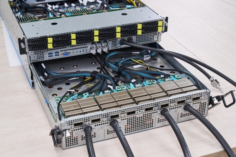 ASRock Rack 4U16X GNR2 DLC GPU Tray Half Out Without Cover Large