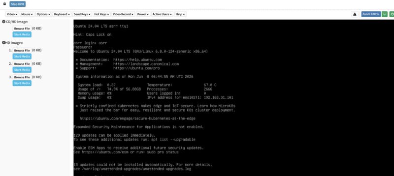 ASRock Rack 4U16X GNR2 IPMI HTML5 IKVM