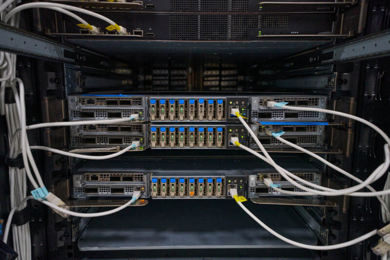 ASUS AI RD Lab Partially Populated NVL72 Rack Compute Nodes