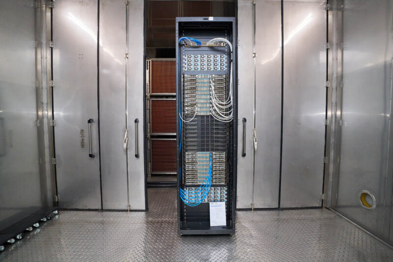 ASUS QTR Lab Hitachi Chamber NVIDIA GB200 NVL72 Rack Inside 1