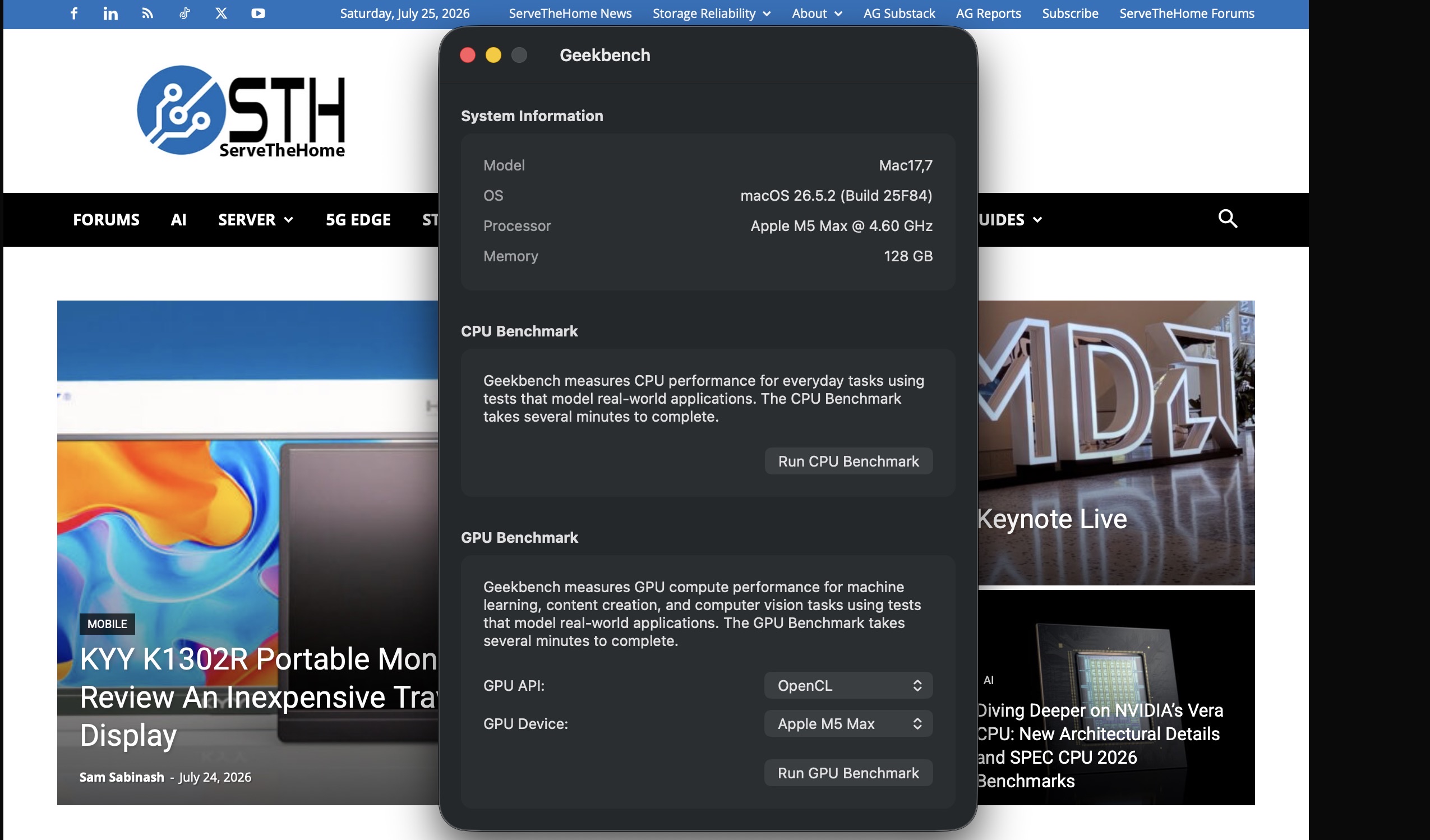 Geekbench 7 riscrive le regole dei benchmark CPU/GPU: cosa cambia per l’hardware on‑premise