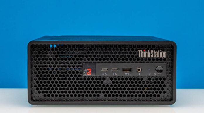 Lenovo ThinkStation P3 Ultra SFF G2 Review A Bit Bigger and a Bit Better Lenovo ThinkStation P3 Ultra SFF G2 Front 2