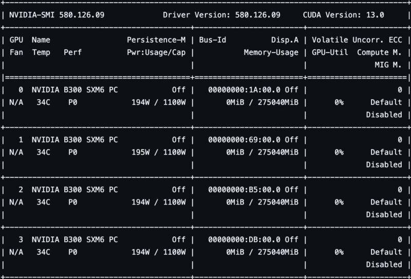 NVIDIA Blackwell Ultra Nvidia Smi