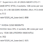NVIDIA Vera SPEC CPU 2026 Integer Rate Performance (nT)