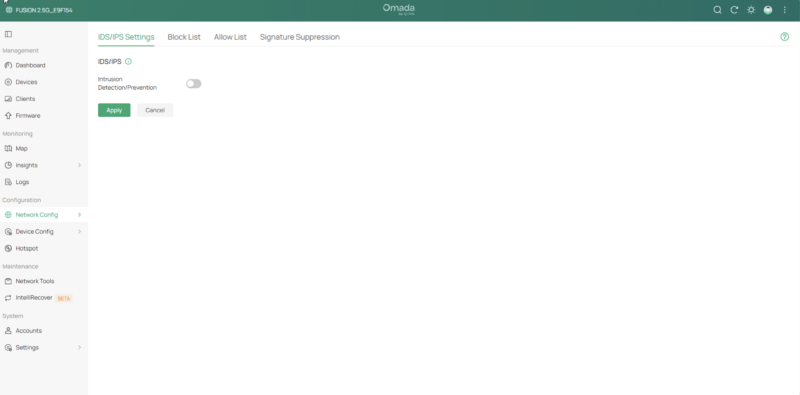 Omada Fusion Gateway 2.5G Setup IDS IPF